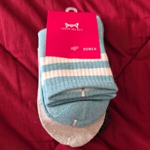 Women's Striped Socks Set - Blue and Gray